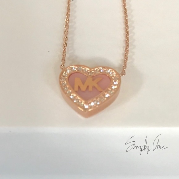 NWT authentic MK rose gold tone heart pendant - Picture 6 of 7